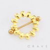 HALLOWEEN SPIKE CLAW FANG NIPPLE SHIELD 316L SURGICAL STEEL NIPPLE RING